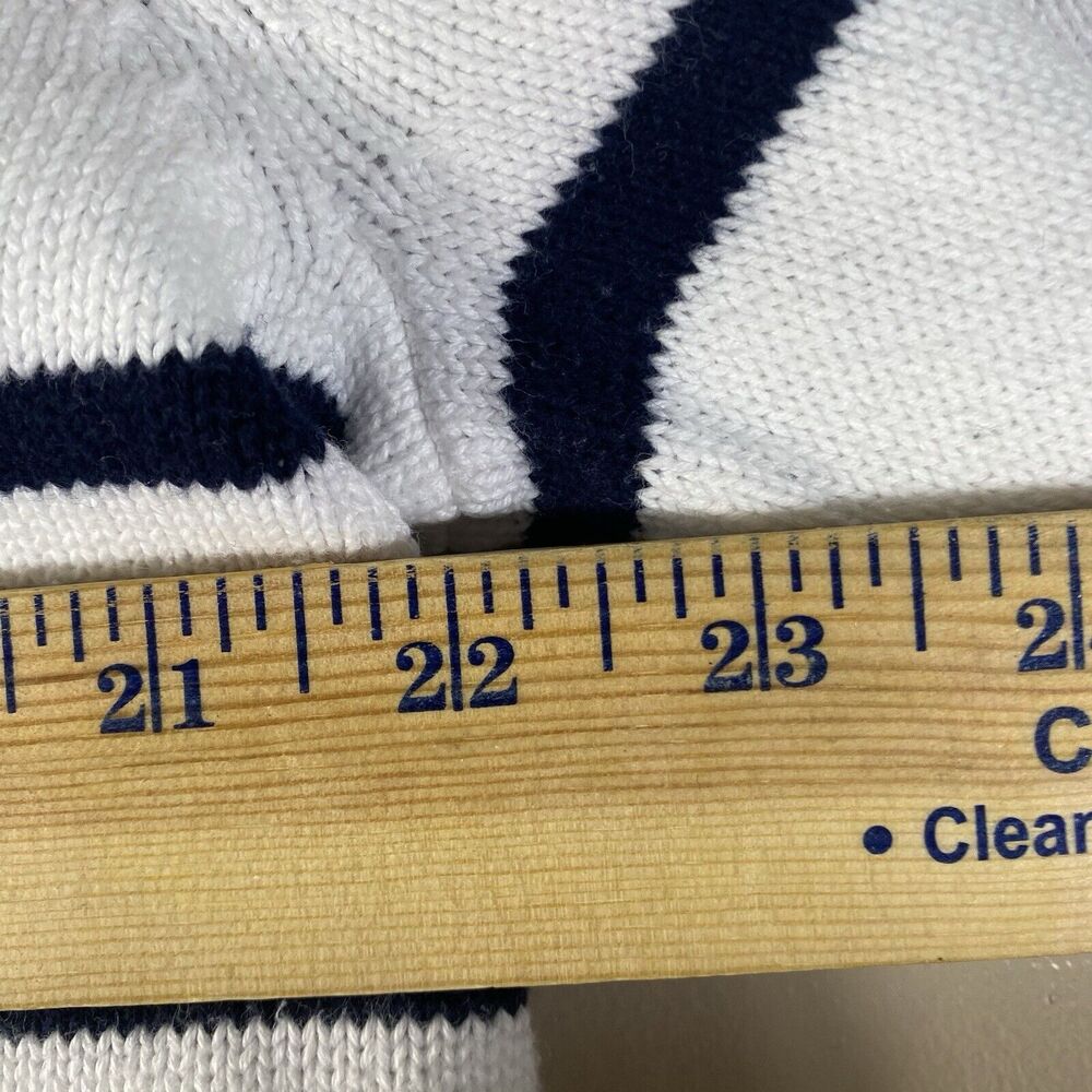 Lauren Ralph Lauren LRL Sweater White Stripe Cotton Knit Japan Women’s XL - Picture 11 of 13